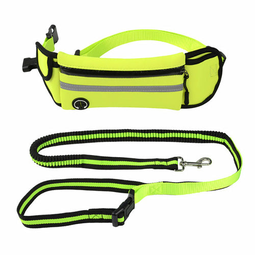 Reflective Pet Leash Waist Bag