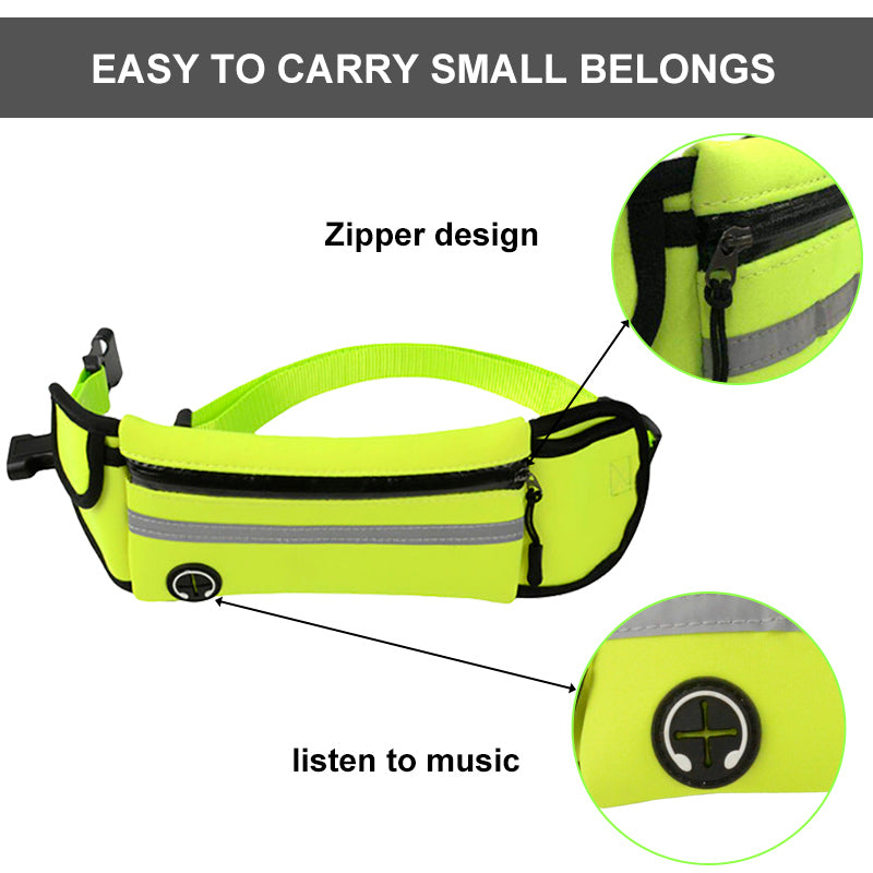 Reflective Pet Leash Waist Bag
