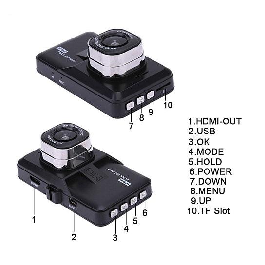 Black Box Dash Cam 1080P HD With G-Sensor Looping Car Camera
