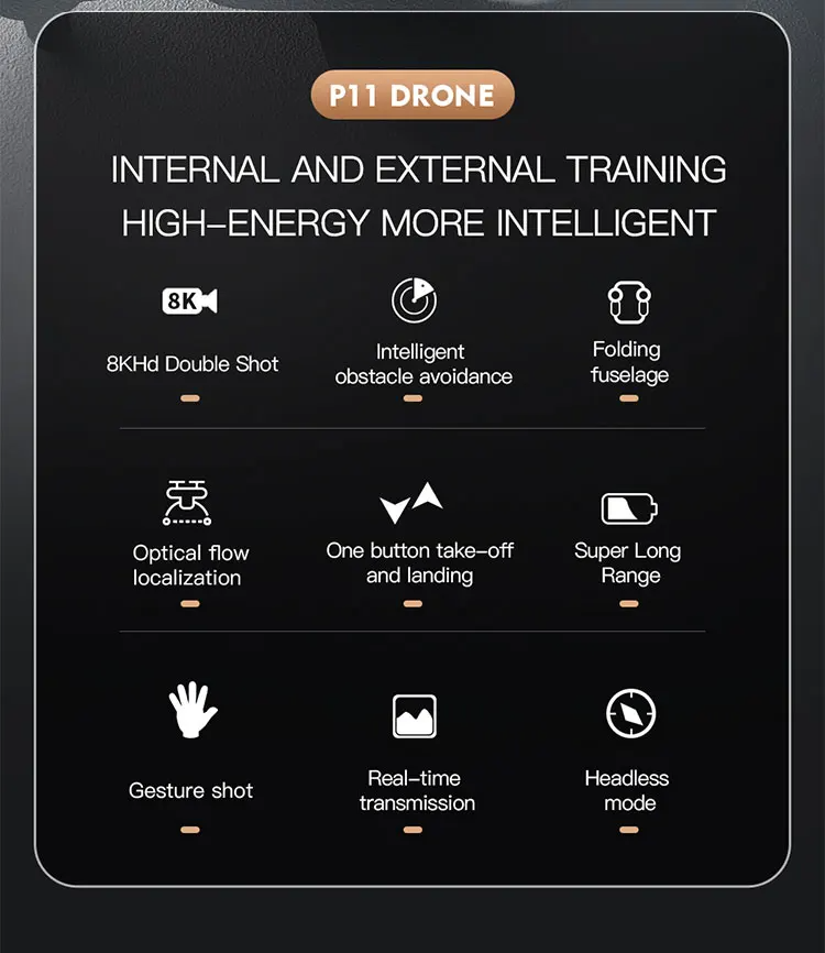 P11 UAV 8K Dual HD Camera Drone