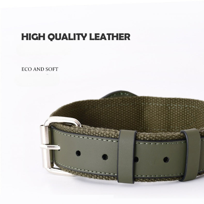 Soft Leather Airtag Dog Collar