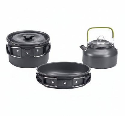 Outdoor 2-3 Person Camping Kettle & Tableware