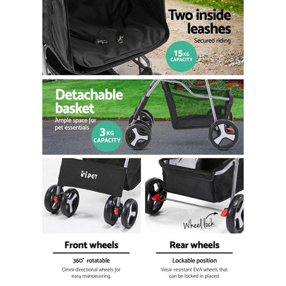 i.Pet Foldable Pet Stroller