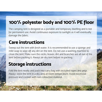 Weisshorn 5 Person Pop-Up Camping Dome Tent