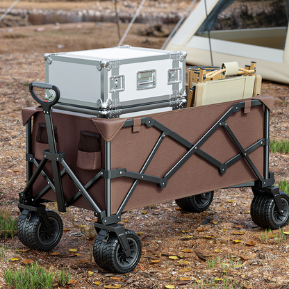 Foldable Light Coffee Outdoor Camping Cart